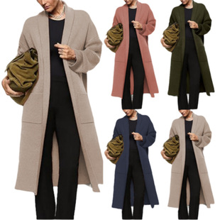 winter long plus size loose Autumn sweater women cardigan