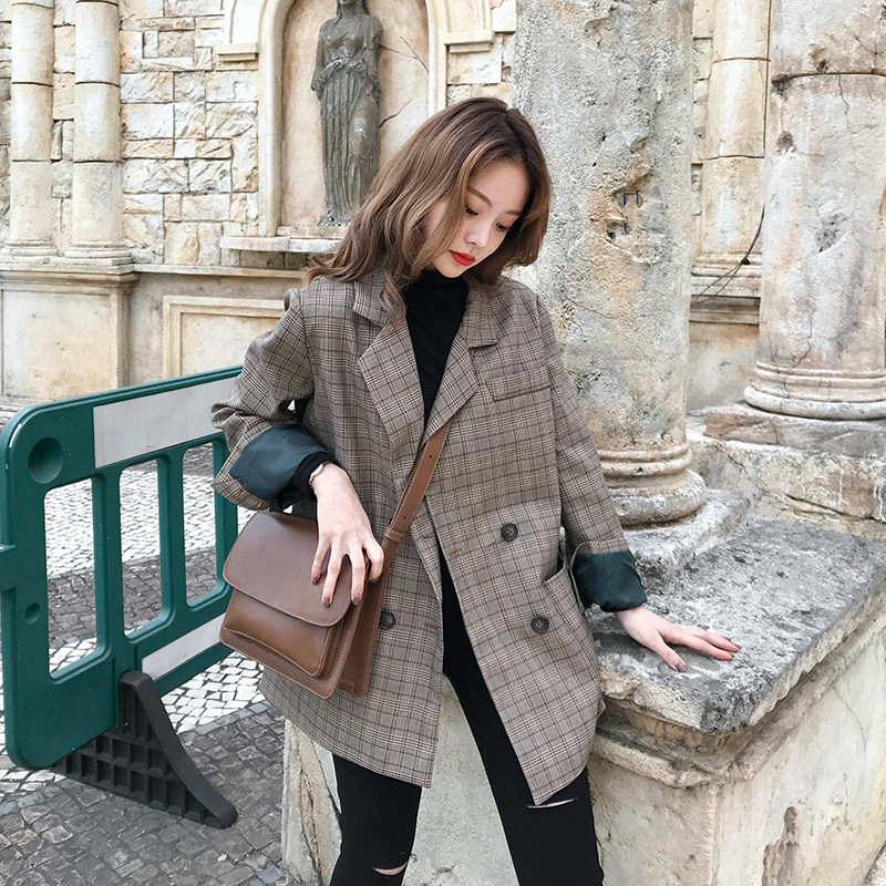 chic¸Ûζ¸´¹Å¸ñ×ÓÎ÷×°ÍâÌ×Å®Çï×°2018пîÖг¤¿î¿íËÉÐÝÏÐСÎ÷·þ³±