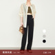 裤 女2026新款 薄极简通勤锥形裤 夏莫卡黑色西装 显瘦直筒裤 加长6533
