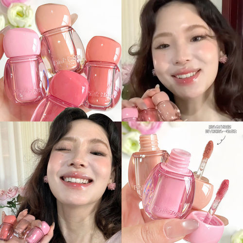 pinkbear皮可熊小灯泡精华蜜2.0口红丰唇蜜唇釉护唇水光镜面显白