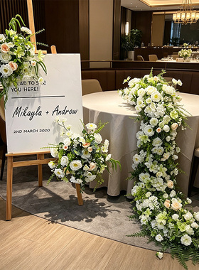 酒店生日宴迎宾仿真瀑布桌花