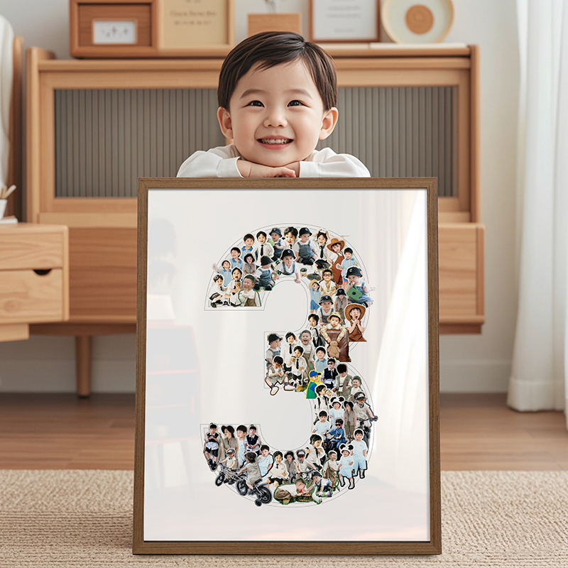 周年纪念相框diy定制儿童数字摆台