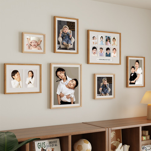纪恒暄实木相框组合挂墙