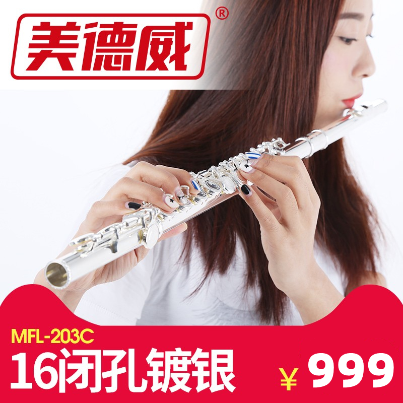 美德威16孔闭孔17孔开孔镀银长笛乐器初学考级学生成人专业乐器属于什么档次？
