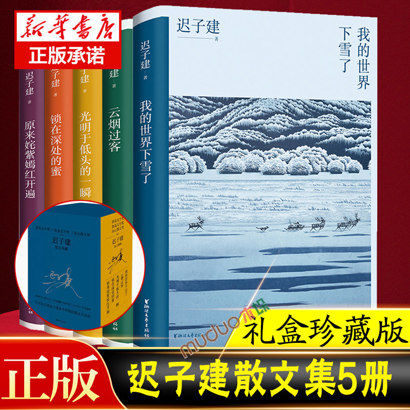 礼盒装【套装5册】迟子建散文典藏集 我的世界下雪了原来姹紫嫣红开遍茅盾文学奖得主迟子建作品集小说集自选集冰心散文初高中阅读属于什么档次？
