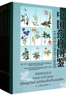 【正版包邮】中国药材图鉴(中药材及混伪品鉴别共4册)(精) 正版书籍 木垛图书