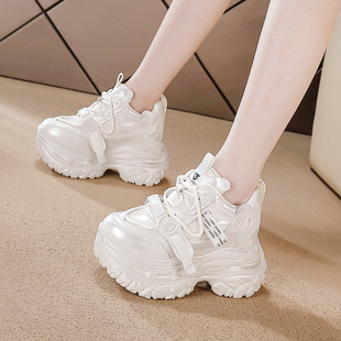 复古运动女鞋 9CM内增高老爹鞋 小个子厚底松糕爆款 新款 女2026春季