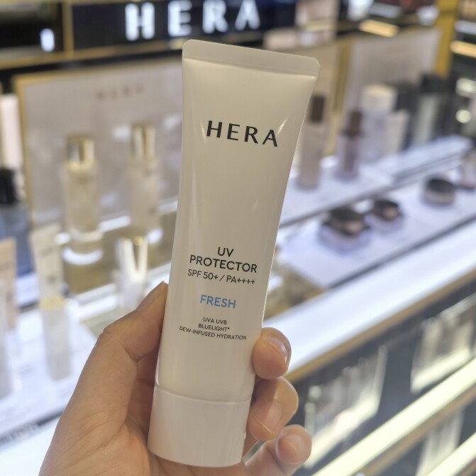 韩国HERA赫妍清爽防晒霜 cc霜隔离二合一SPF50+PA++++防水不油腻