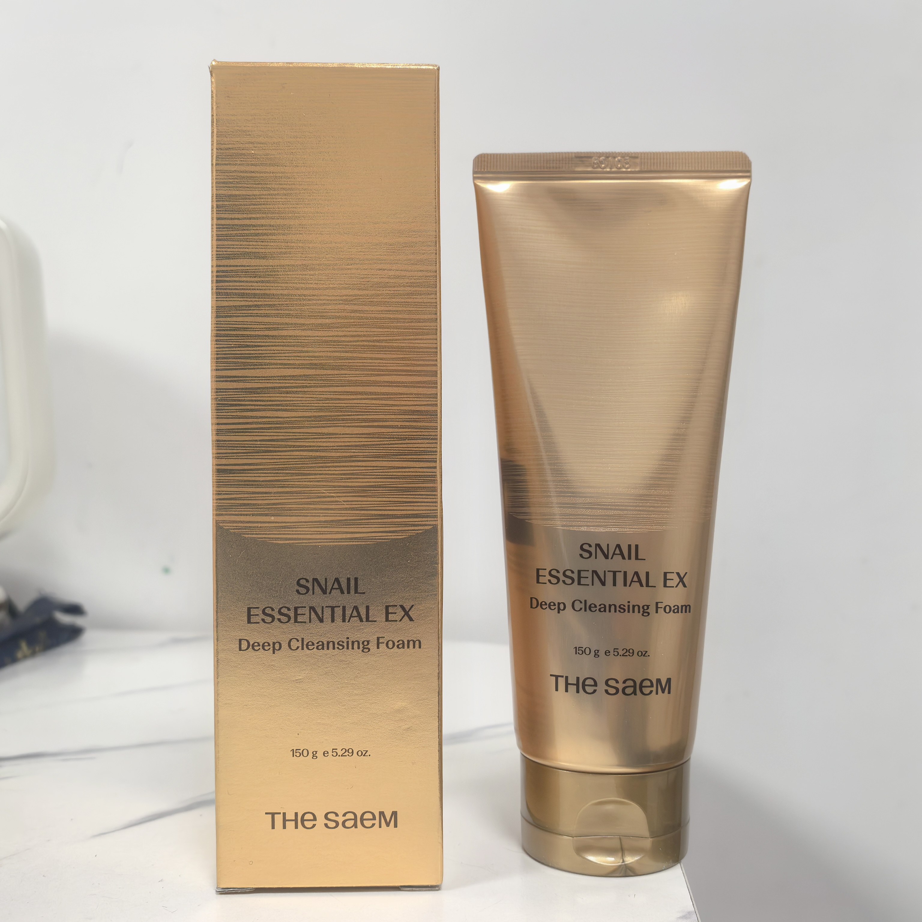 韩国得鲜THE SAEM 深层蜗牛黄金胶原粘液洗面奶洁面深层清洁150ML