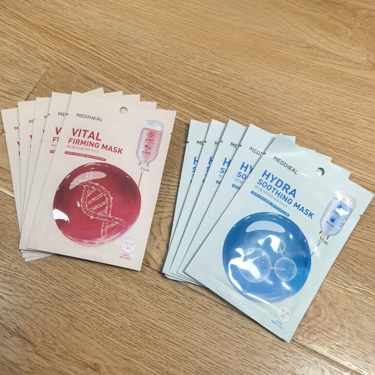 韩国本土MEDIHEAL美迪惠尔活力水润面膜镇静舒缓补水弹润男女10片