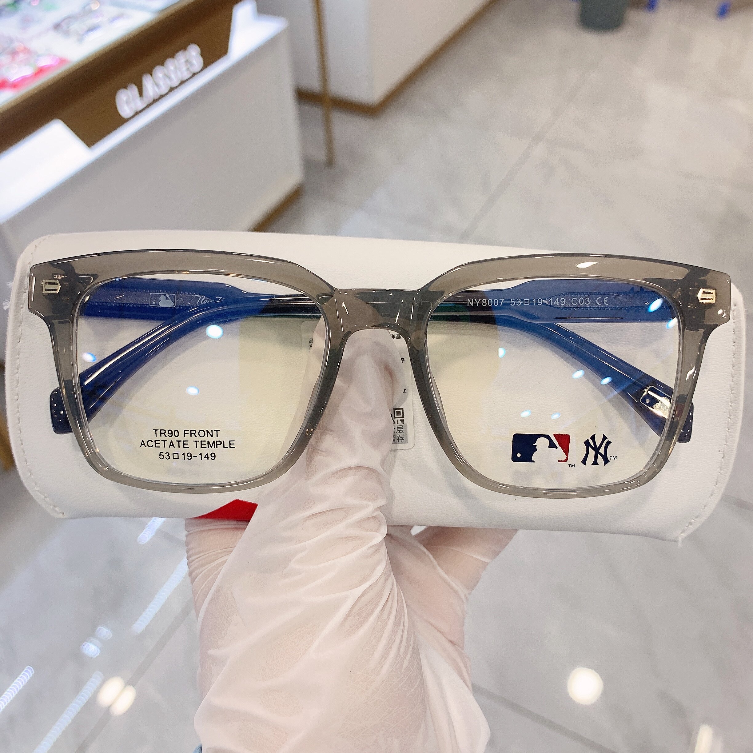 MLB纽约洋基眼镜框架配近视有度数眼睛男女情侣时尚新款NY8007
