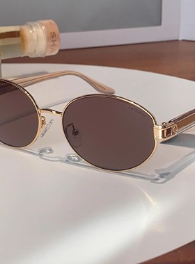 Latemon浪特梦太阳镜女椭圆小框百搭复古偏光防紫外线T32071