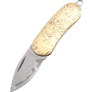 户外折叠刀大马士革小刀vg10钢随身便携高硬度锋利荒野求生防身刀