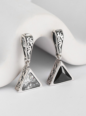 925纯银上帝之眼双面三角吊坠女