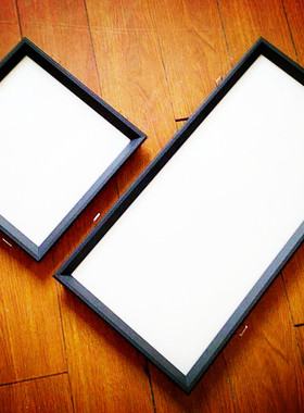 集成吊顶黑色平板灯300x600led白色灯弹簧卡扣嵌入式卡簧300X300