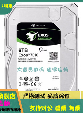 Seagate/希捷ST6000NM019B 6T银河企业级7E10 NAS机械硬盘垂直6TB