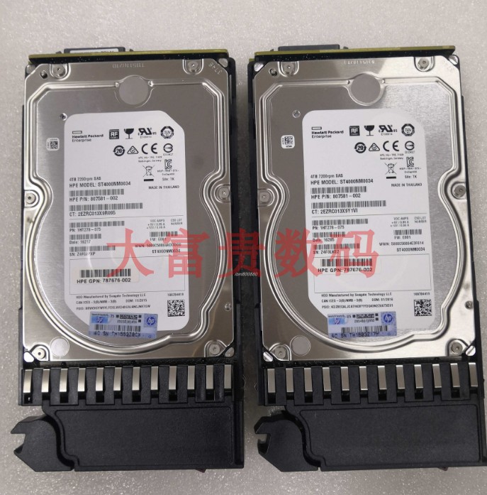 原装 HP 801557-001 4T 12GB 7.2K SAS 3.5 K2Q82A MSA服务器硬盘