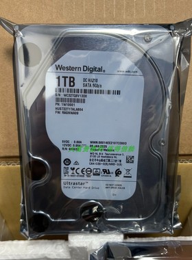 全新0电3.5寸1T硬盘WD西部数据HUS722T1TALA604企业级服务器HA210