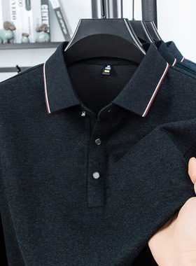 秋冬大白鲨男装官方旗舰店忘不了同款长袖T恤男士装翻领含羊毛POL