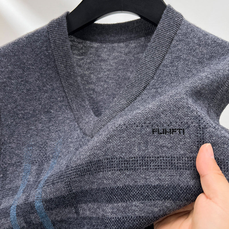 2025秋冬羊毛V领背心男士厚款保暖套头羊毛针织无袖坎肩马甲,男装,羊绒背心,淘宝优惠券,粉丝福利购,淘宝优惠卷