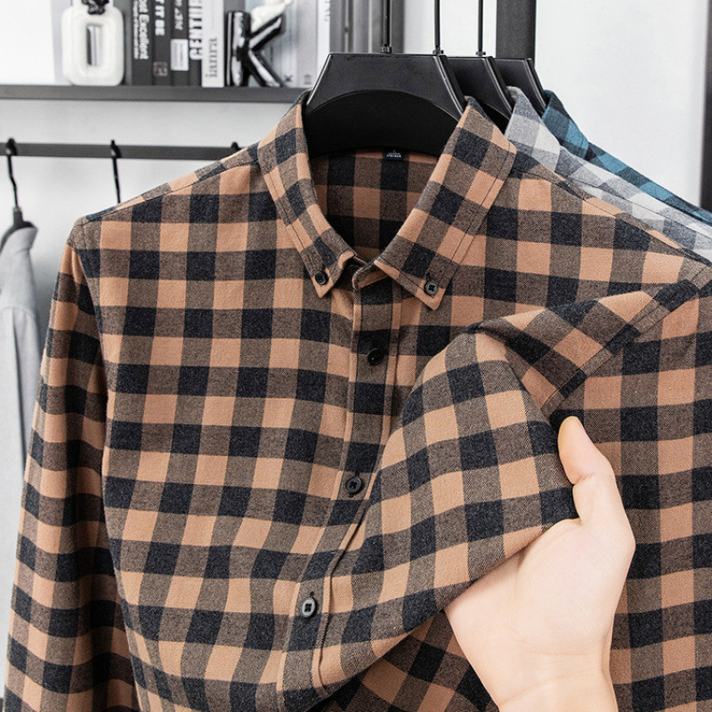 2025秋冬乔顿官方旗舰店布先生男装法派长袖衬衫纯棉中年商务磨毛