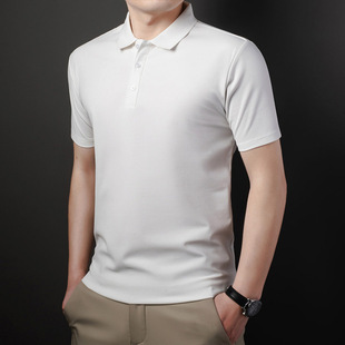 polo衫 衬衫 纯色简约百搭短袖 2025夏季 领短袖 t恤纯色上衣爸爸装