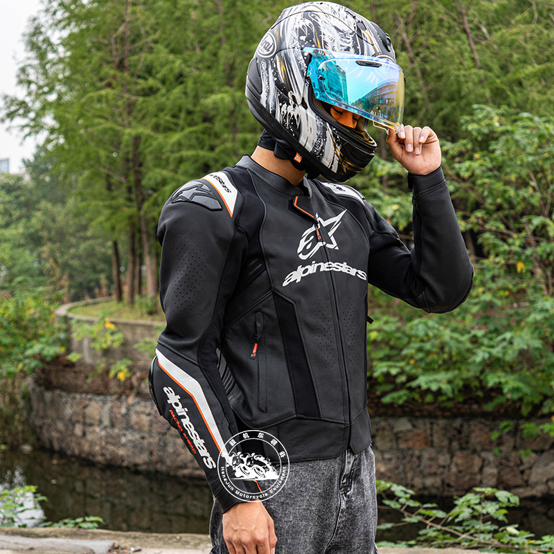 a星秋冬防风保暖大驼峰机车皮衣