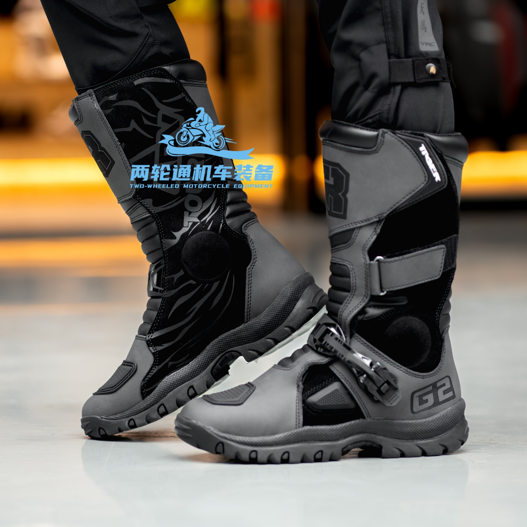TR虎牌摩托车靴骑行鞋男女士越野拉力靴子防护机车靴防水骑行鞋