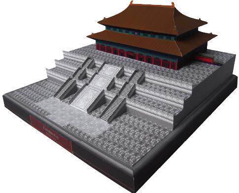北京故宫太和殿紫禁城3d纸模型diy益智亲子手工课立体建筑