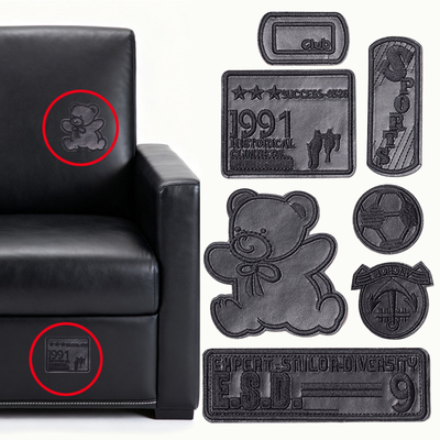 沙发皮革补丁贴自粘刺绣布贴