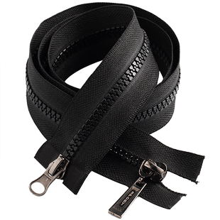 羽绒服双头双开长拉链衣服专用5号树脂拉锁拉头配件上衣拉链条