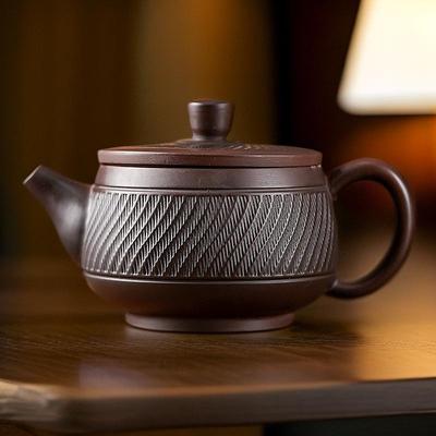 新款凤鸣壶紫陶跳刀汉瓦壶大容量紫砂茶壶高档家用手工制作泡茶壶