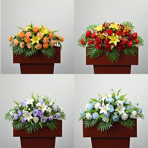 讲台花演讲台会议花发布会