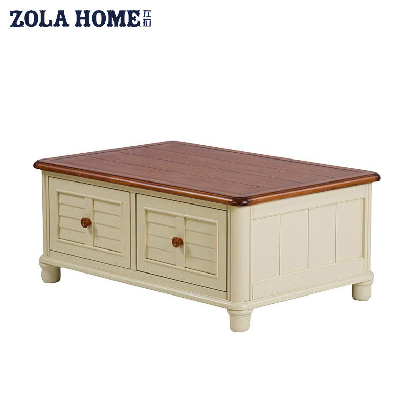 左拉家居monterey蒙特雷美式实木茶几地中海田园客厅双面咖啡桌