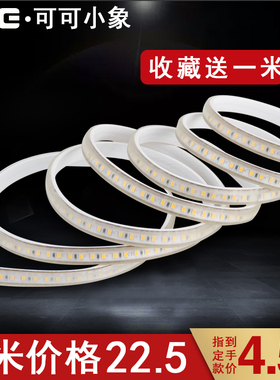 220V灯带led家用客厅吊顶装饰软灯条超亮三色变光户外防水软灯条