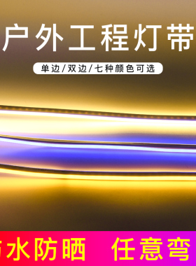 LED柔性灯带霓虹双面发光220V户外灯带高亮光广告招牌造型防水软