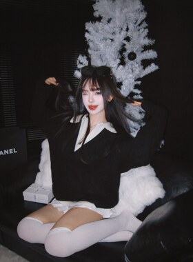 郜思雯同款Aimme sparrow 25春夏灰色黑色A字刺绣毛衣时尚百搭女