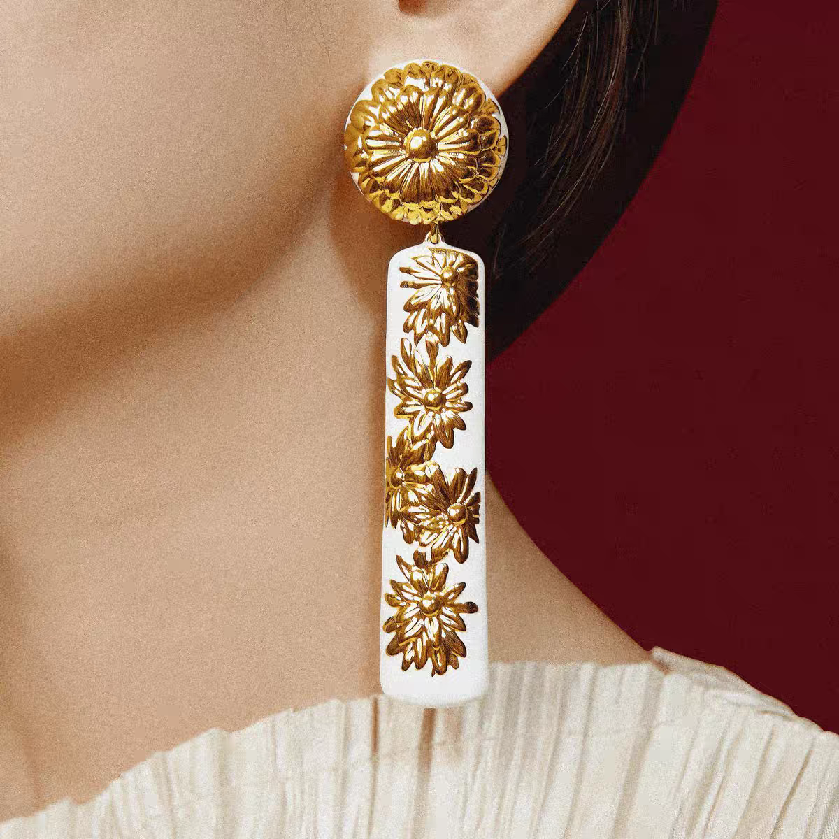 daartemis达弥雏菊花朵耳坠女大气质高级感轻奢精致小众设计耳饰