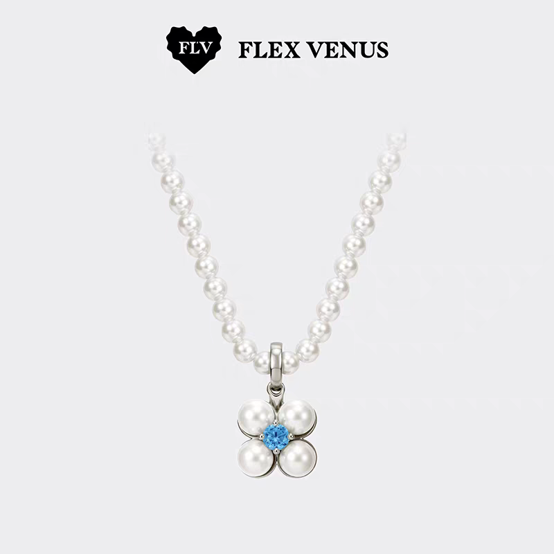 鱼麦扣同款FLV宝珠花项链