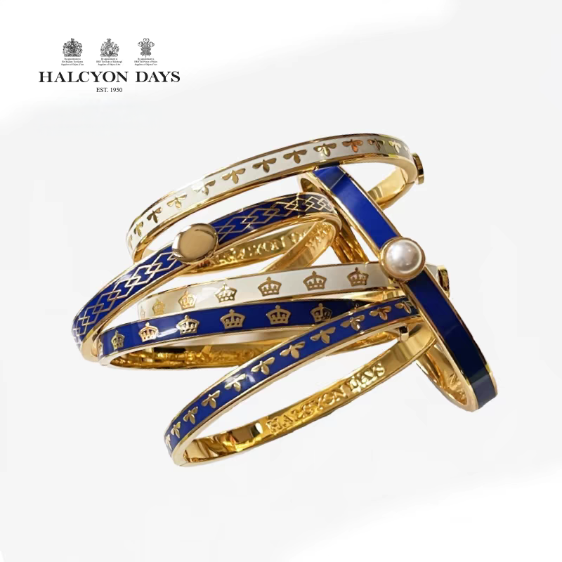 英国Halcyon Days蜜蜂6毫米铰链手镯欧式奢华高档饰品首饰