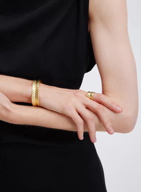 daartemis达弥穗系列麦穗造型开口手镯新款时尚精致复古开口手环