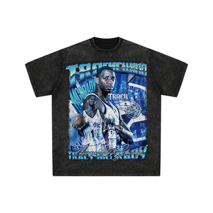 球星T恤美式水洗宽松嘻哈重磅复古奥兰多魔术队特雷西麦克格雷迪