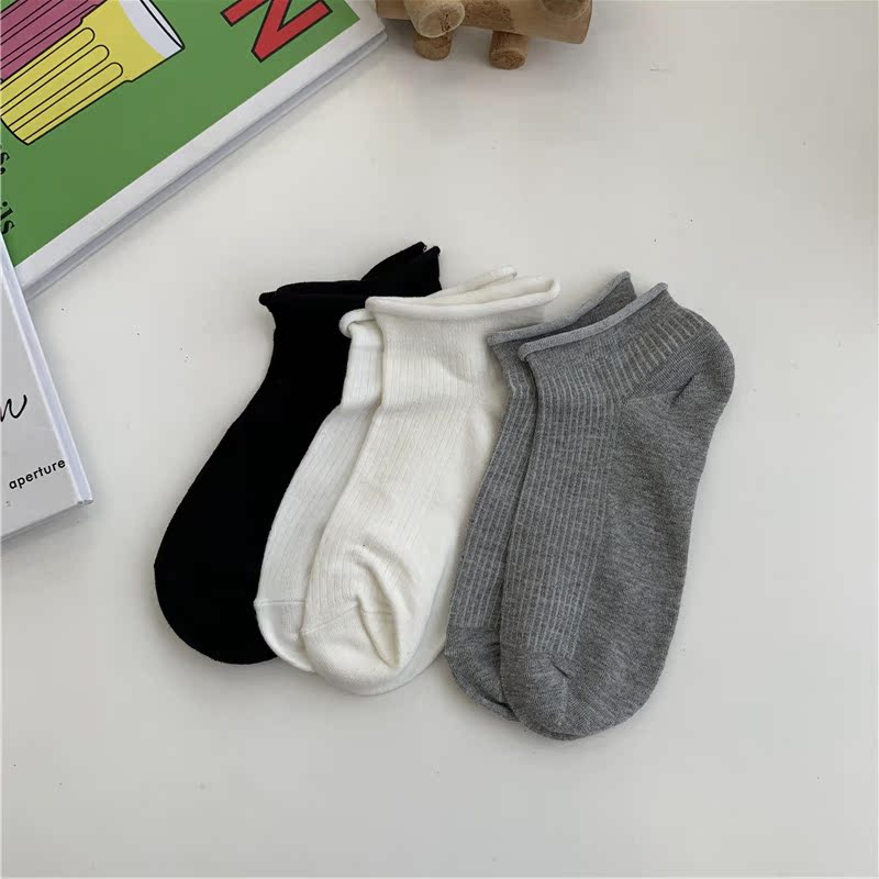 袜子女四季韩版学院风糖果色短袜