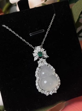 玉髓葫芦项链纯银新款女气质