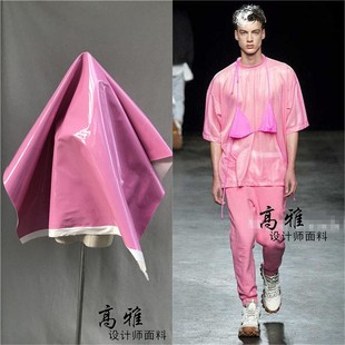 cos演出服装 软包皮料 面料D22 手工DIY 樱桃红色漆皮镜面皮革