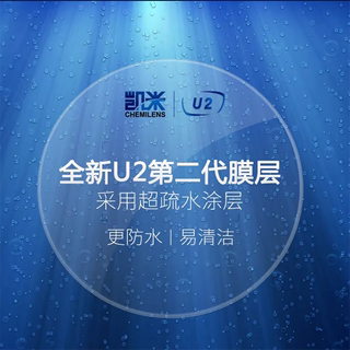 韩国镜片1.74超薄近视非球面U2防蓝光眼镜片1.67高度数配镜U6