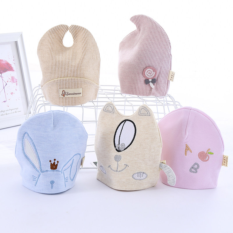 新生儿胎帽春秋冬0-3个月婴儿双层帽子婴幼儿纯棉初生儿男女宝宝|ruв категории Детская одежда, шляпа/шарф/маска/перчатки/наушники/ноги рукав, шляпа - от Buy2taobao.com для оказания профессиональной услуги покупки агента Taobao