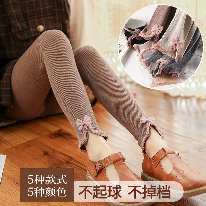 春秋款纯棉洋气外穿白色连裤袜