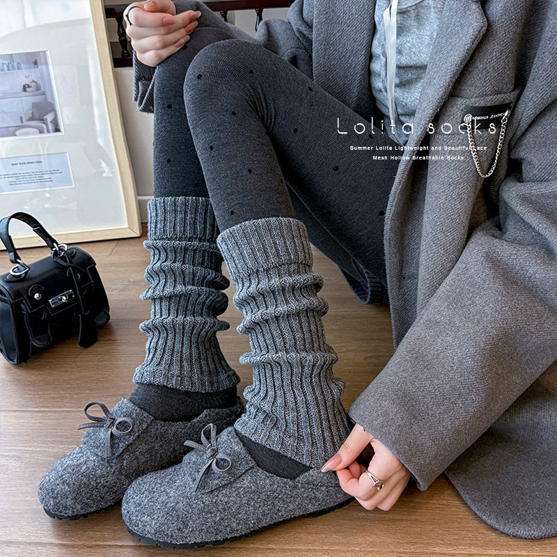 靴尚棉袜套女秋冬竖条小罗口基础堆堆袜针织毛线辣妹保暖JK小腿袜,女士内衣/男士内衣/家居服,长筒袜,淘宝优惠券,粉丝福利购,淘宝优惠卷