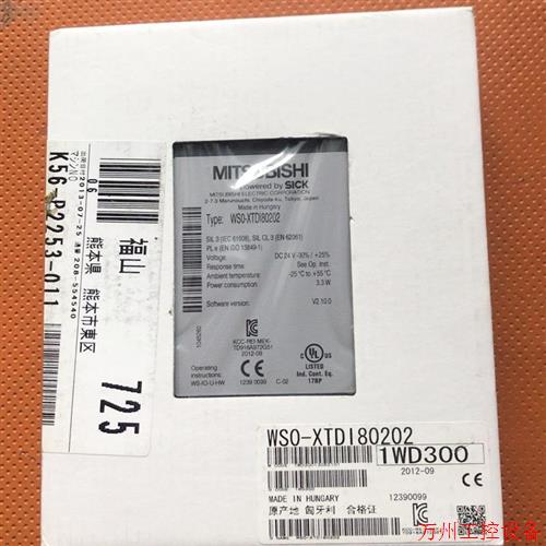议价直拍不发:(请询价)全新原装三菱安全控制器 WSO-XTD180202 W